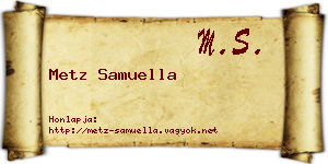 Metz Samuella névjegykártya